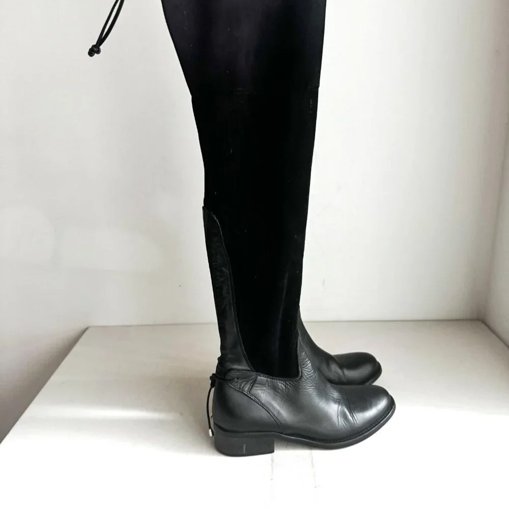 Rudsak Leather Suede Over the Knee Sock Boots 35